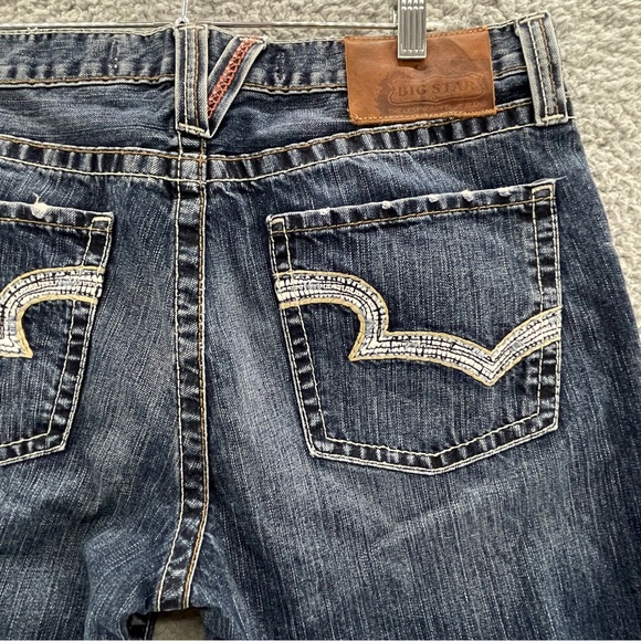 Big Star Men Jeans 34R Slim Straight Dark Wash Denim Western (35x30) - Picture 9 of 16